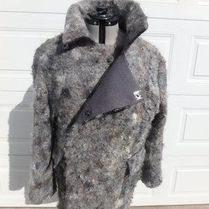Handmade, felted men’s three-quarter coat